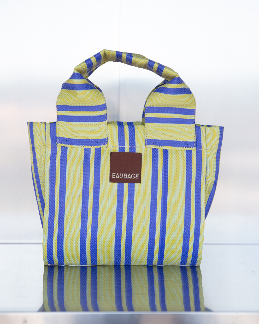 Petite Recycled Nylon Handbag Powder Blue Lemon EAU BAGS